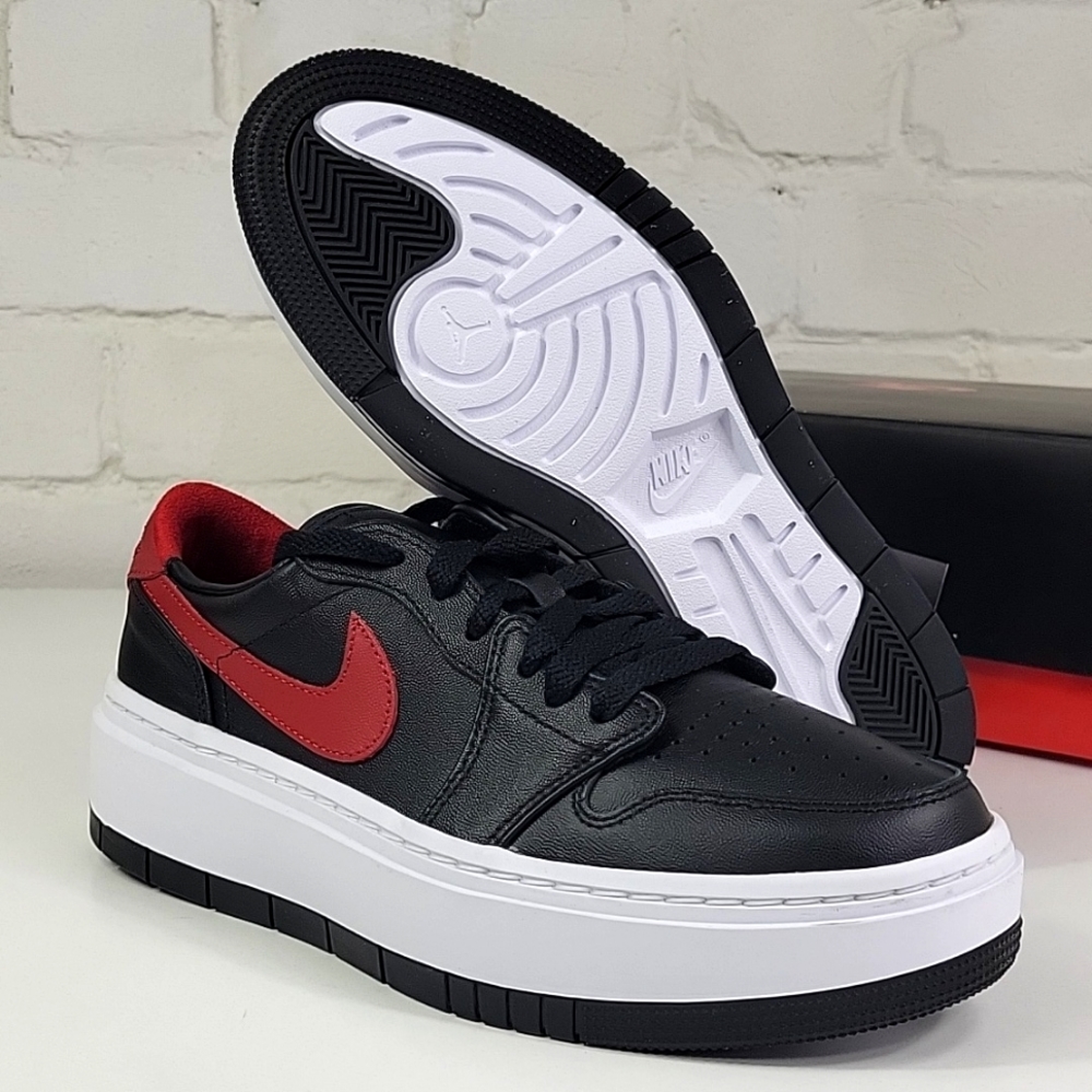 Air Jordan 1 Elevate Low Black / Gym Red DH7004 061 Women's 9